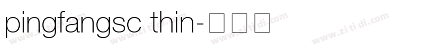pingfangsc thin字体转换